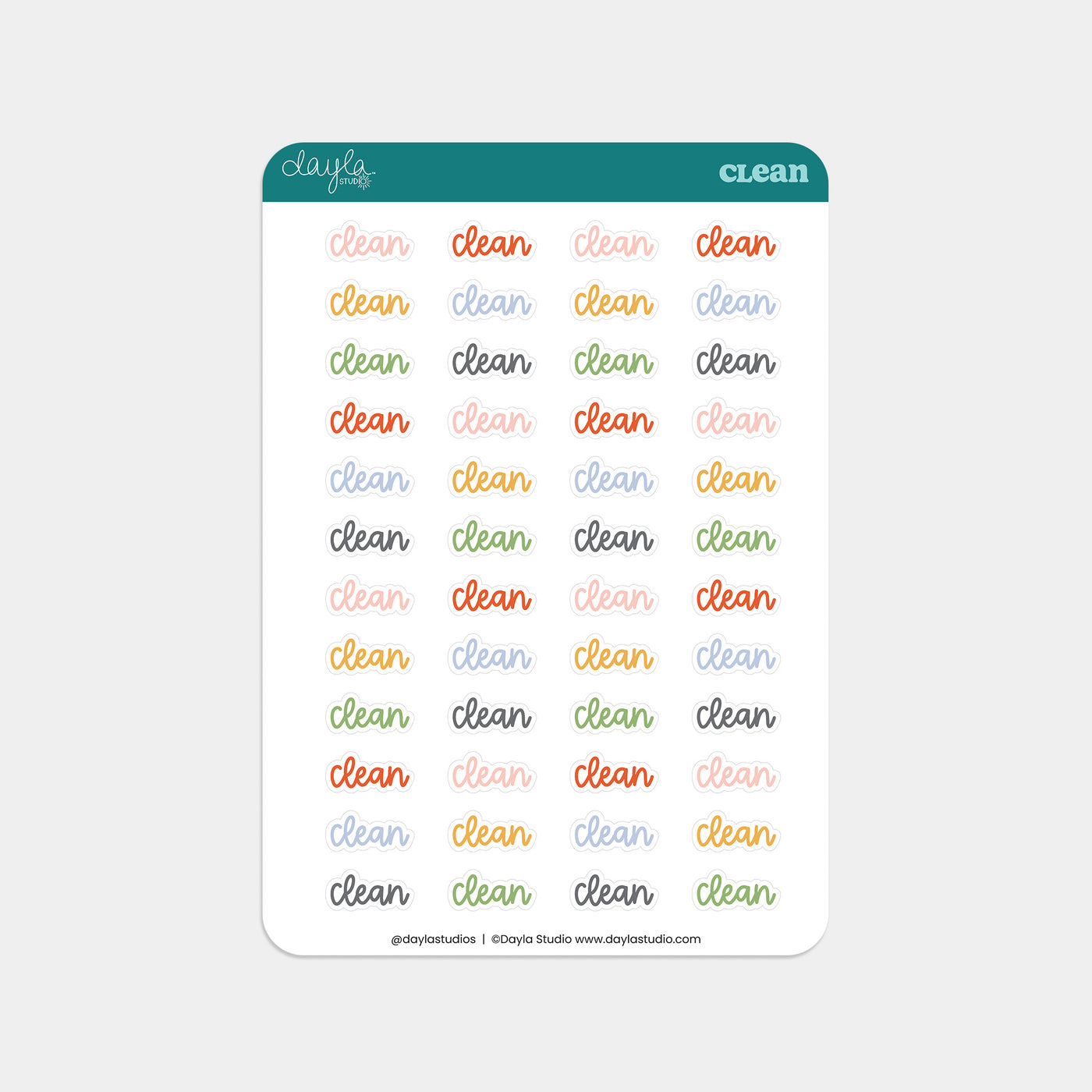 "Clean" Word Stickers