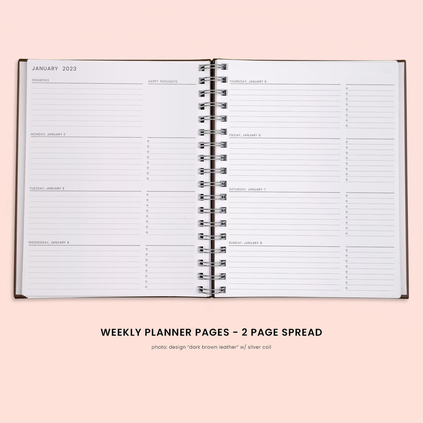 Weekly Planner - Stone Black