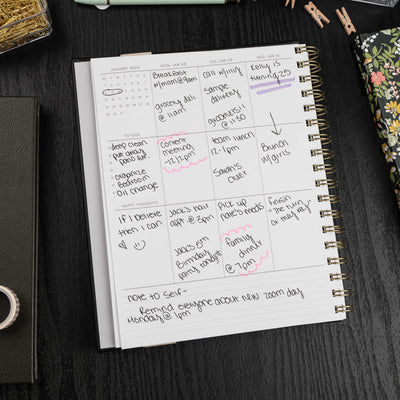 Vertical Weekly Planner - Lisabetta Black