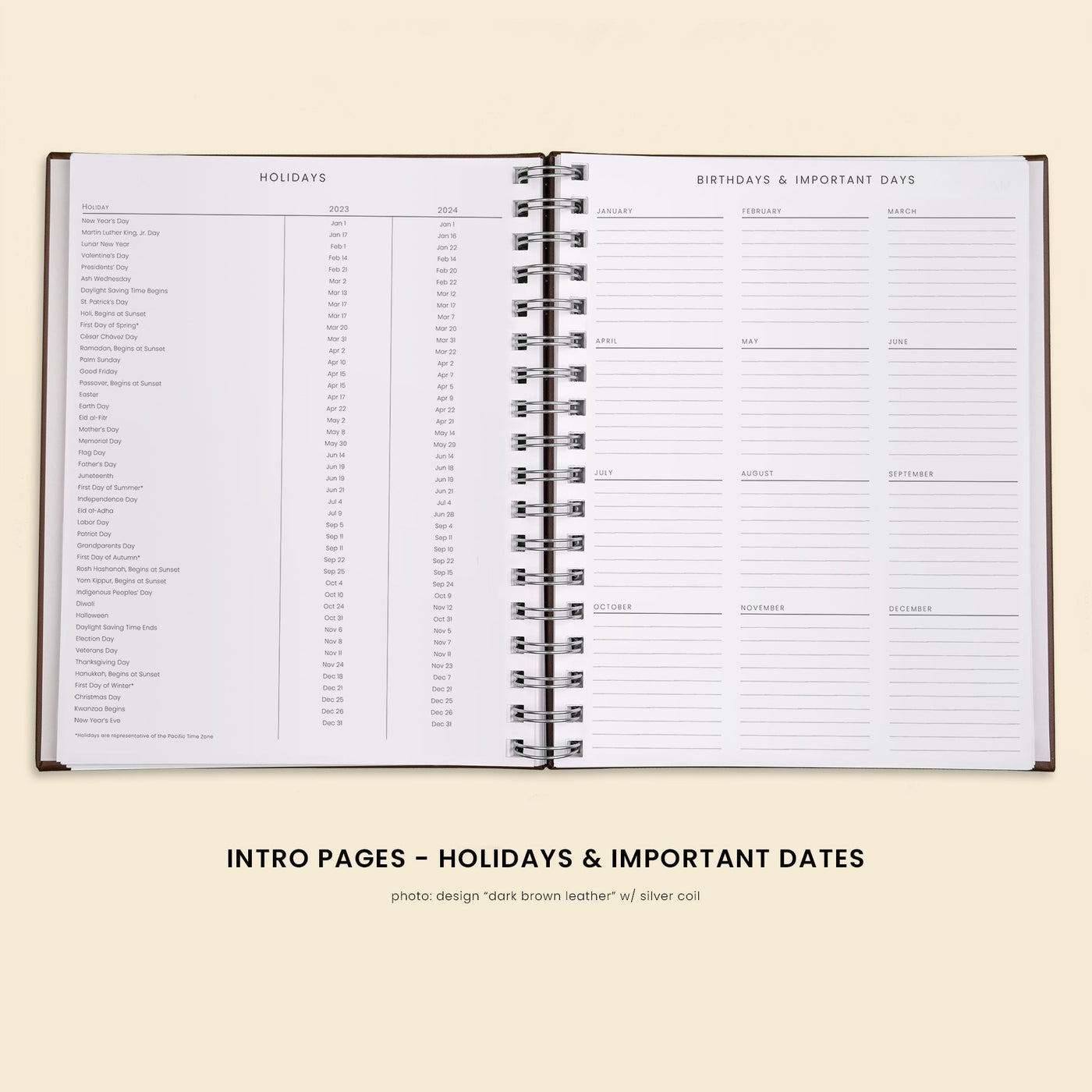 Vertical Weekly Planner - Olive