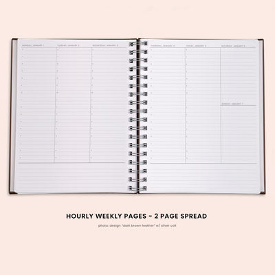 Hourly Weekly Planner - Stone Black