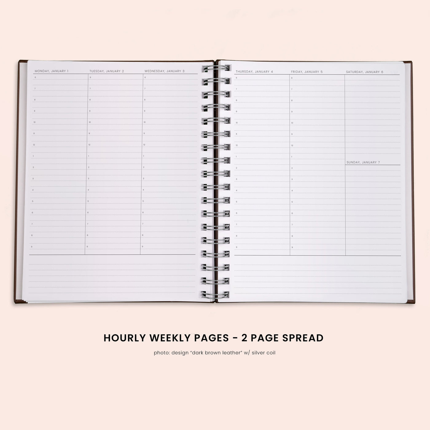 Hourly Weekly Planner - Sue Peach