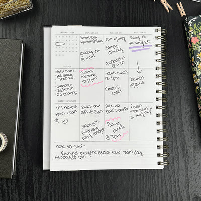 Vertical Weekly Planner - Blush